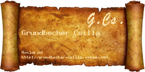 Grundbecher Csilla névjegykártya